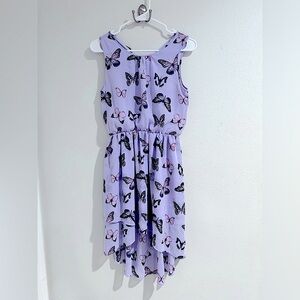 H&M Big Girl Sleeveless Butterfly Purple Dress Size 14+